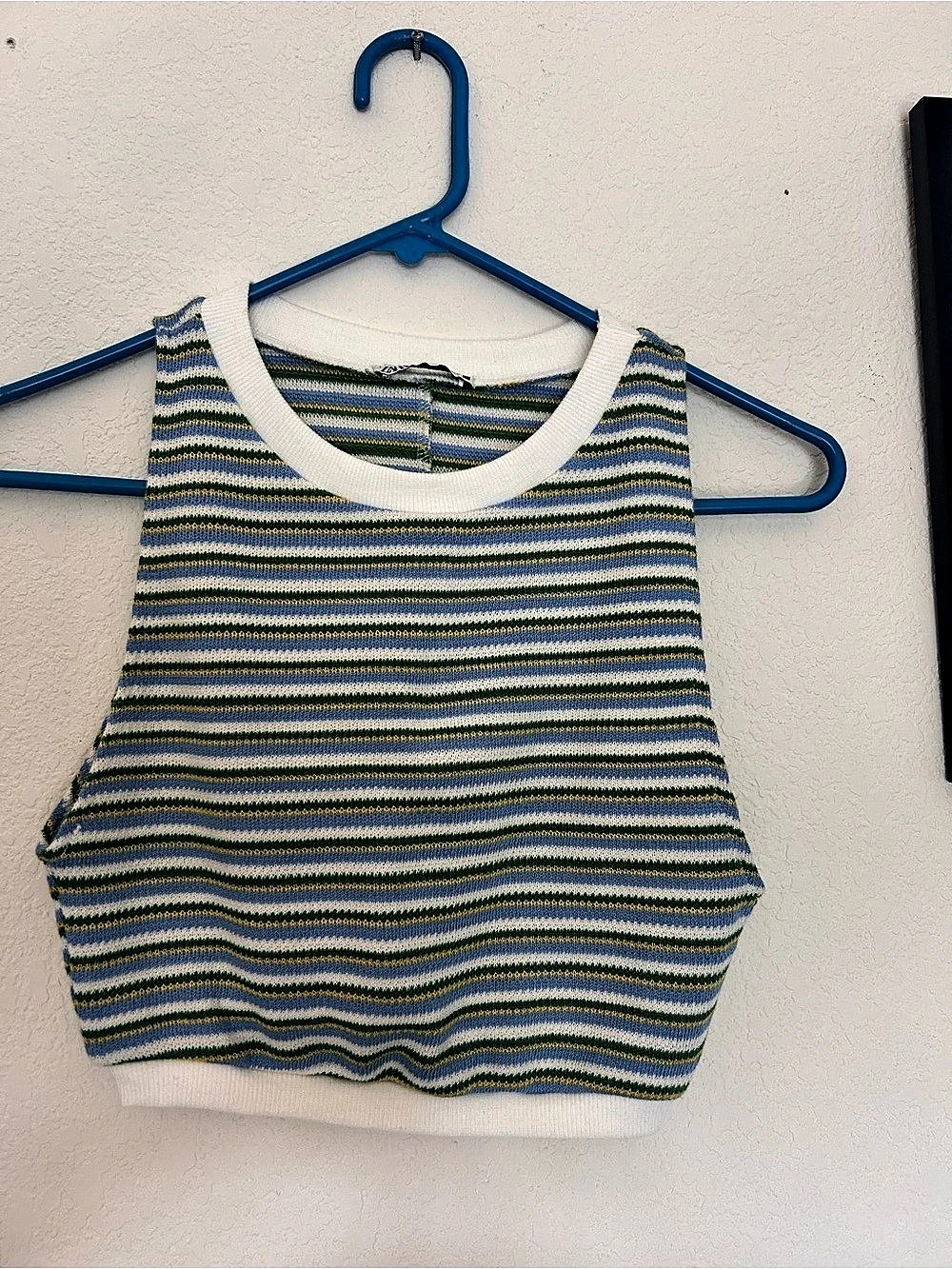 Zara Striped Tank Top in Green & Blue